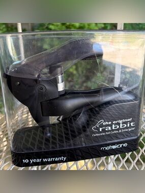 METROKANE THE ORIGINAL RABBIT CORKSCREW FOIL CUTTER & EXTRA SPRIAL BLACK
